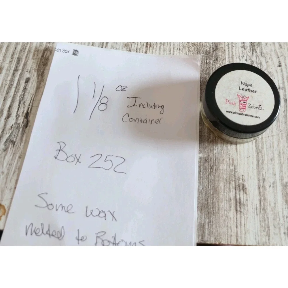 Pink Zebra Napa Leather Sprinkles Wax Melt Sample Jar 1.125 oz Home Fragrance